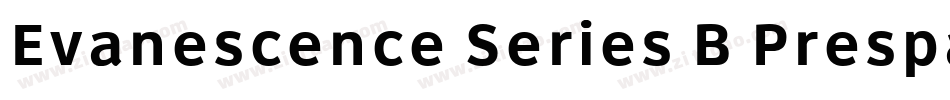 Evanescence Series B Prespaced字体转换